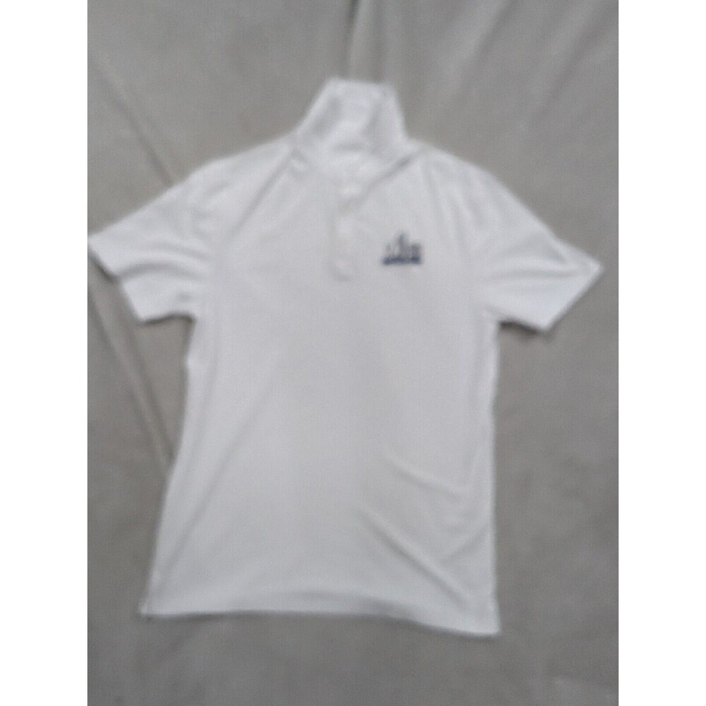 Vineyard Vines Polo Shirt Mens Small White Edgartown Golf Superbowl NFL Logo LII